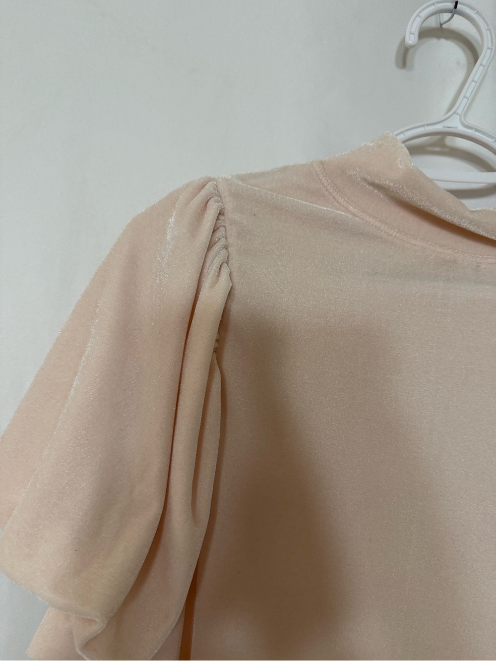 FREE PEOPLE Claudia Velvet Mock Neck Blouse Size S - Picture 10 of 14